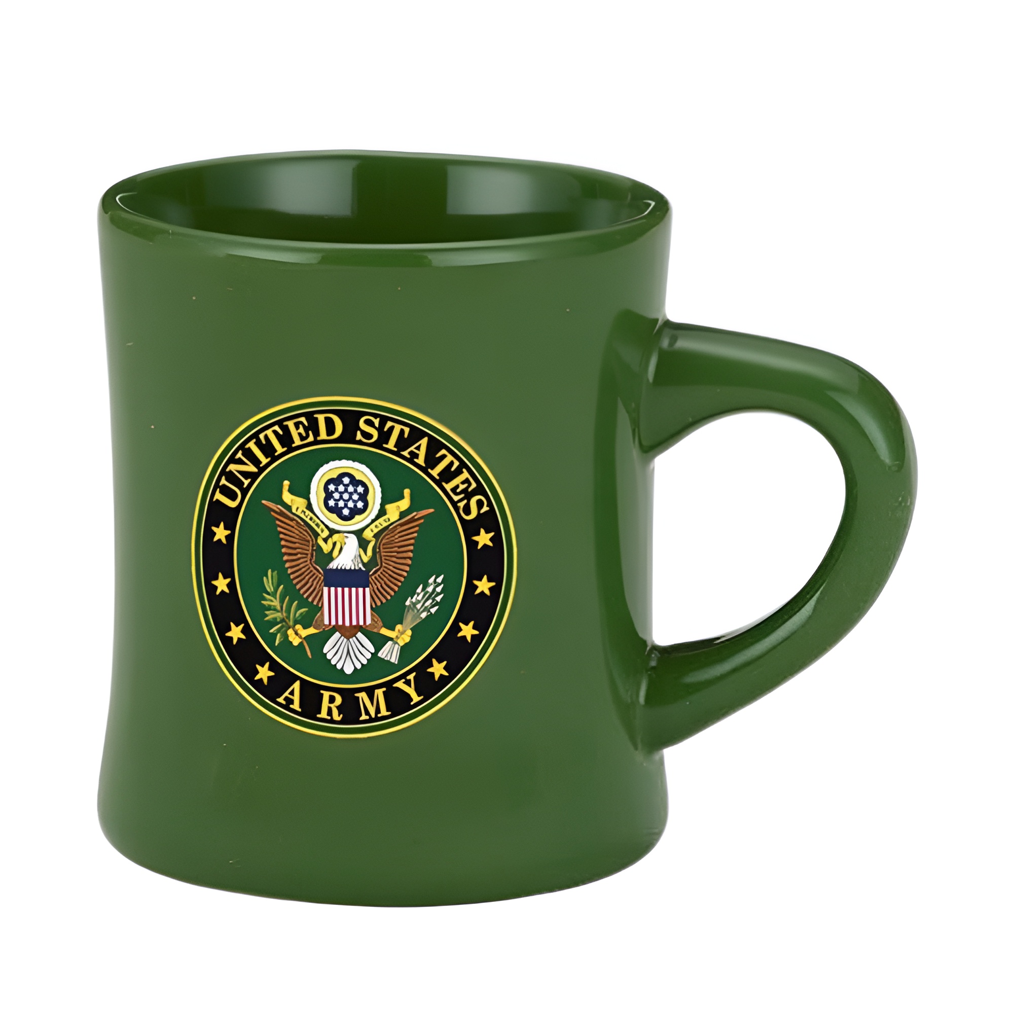 United States Army Logo Green 8 Ounce Stoneware Military Branch Diner Mug