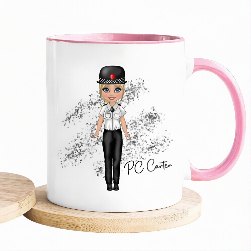 Personalised Police Mug, Police Officer Coffee Cup, Police Woman Gift