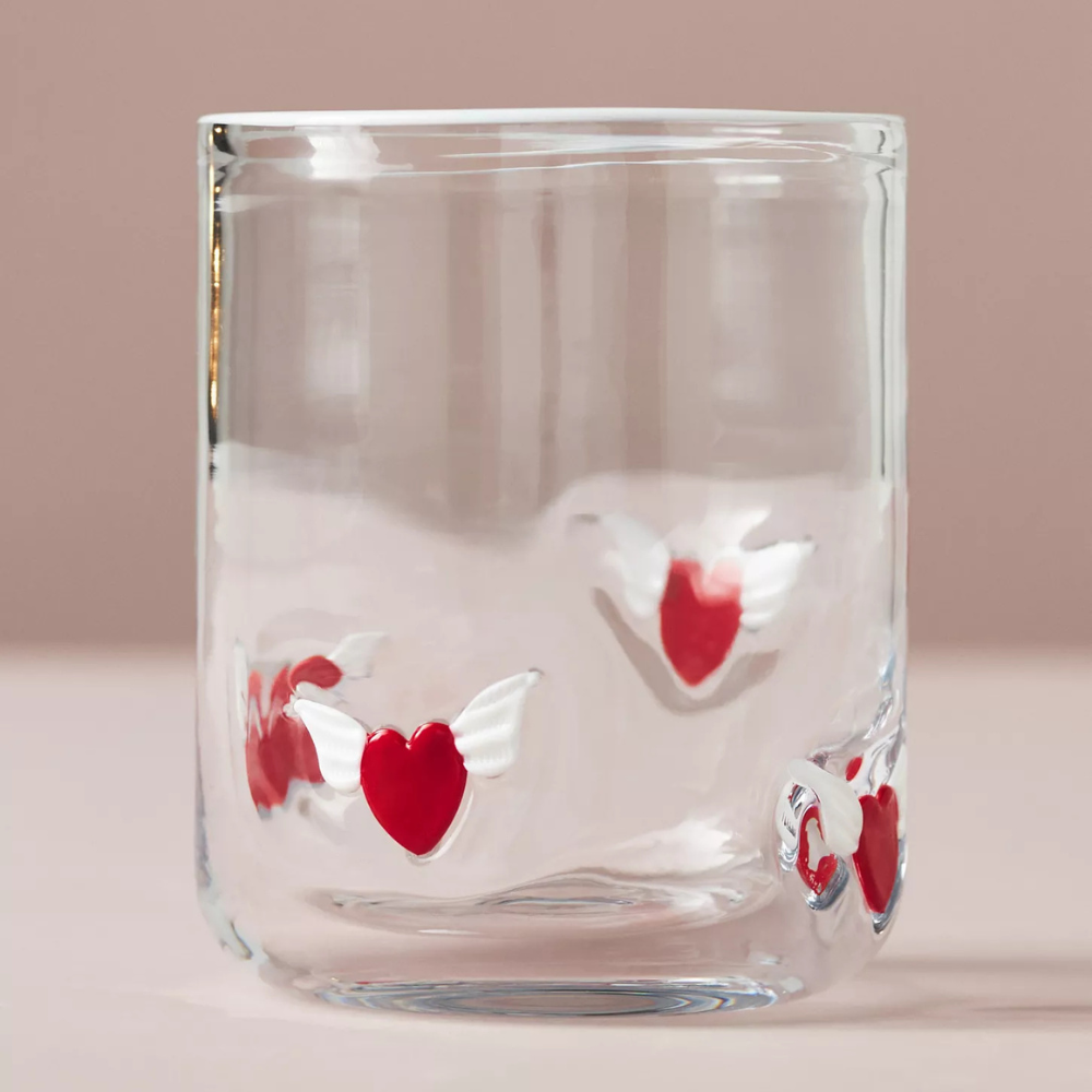 Embossed Glass Tumbler-Mineral Mug