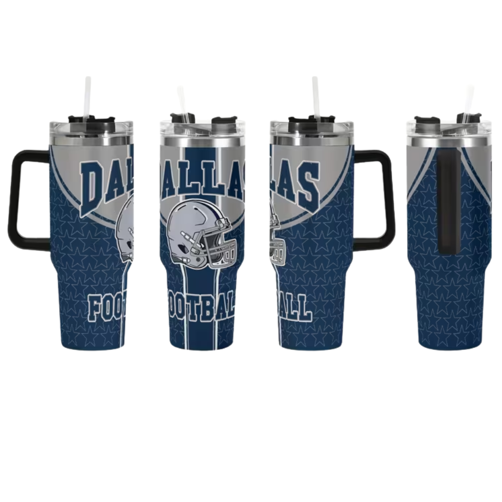 Dallas Football 40oz Stainless Steel Insulated Cup with Handle