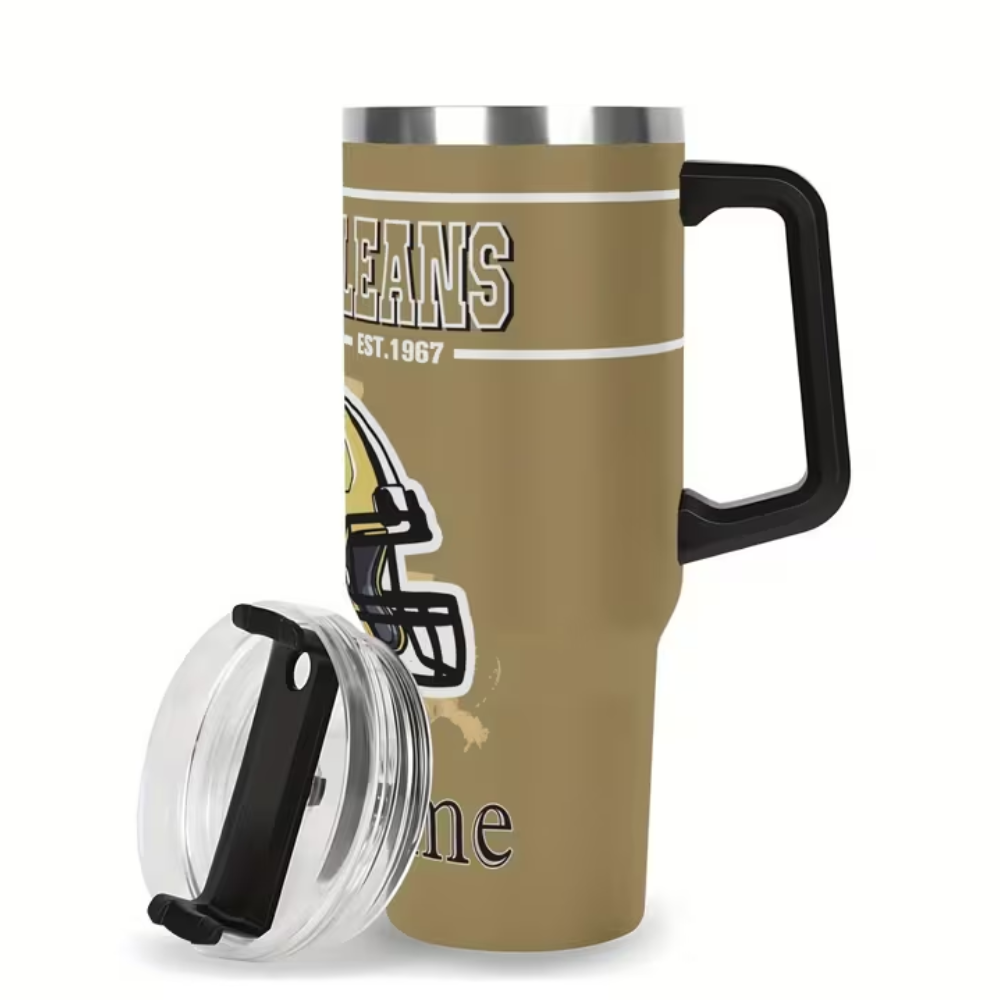 Custom New Orleans Football 40oz Insulated Tumbler with Name