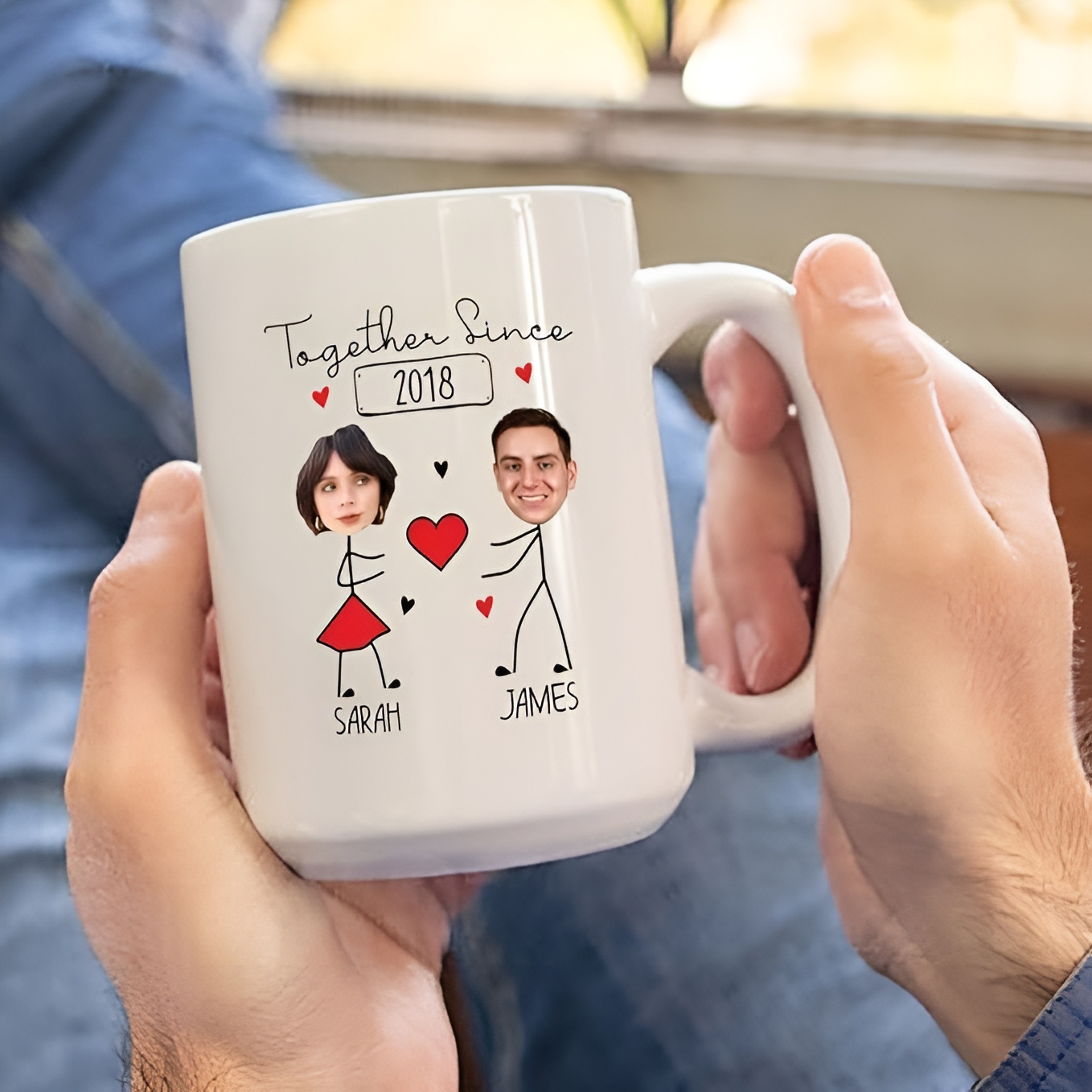 Personalized Photo Face Mug Gifts for Husband Wife Boyfriend Girlfriend