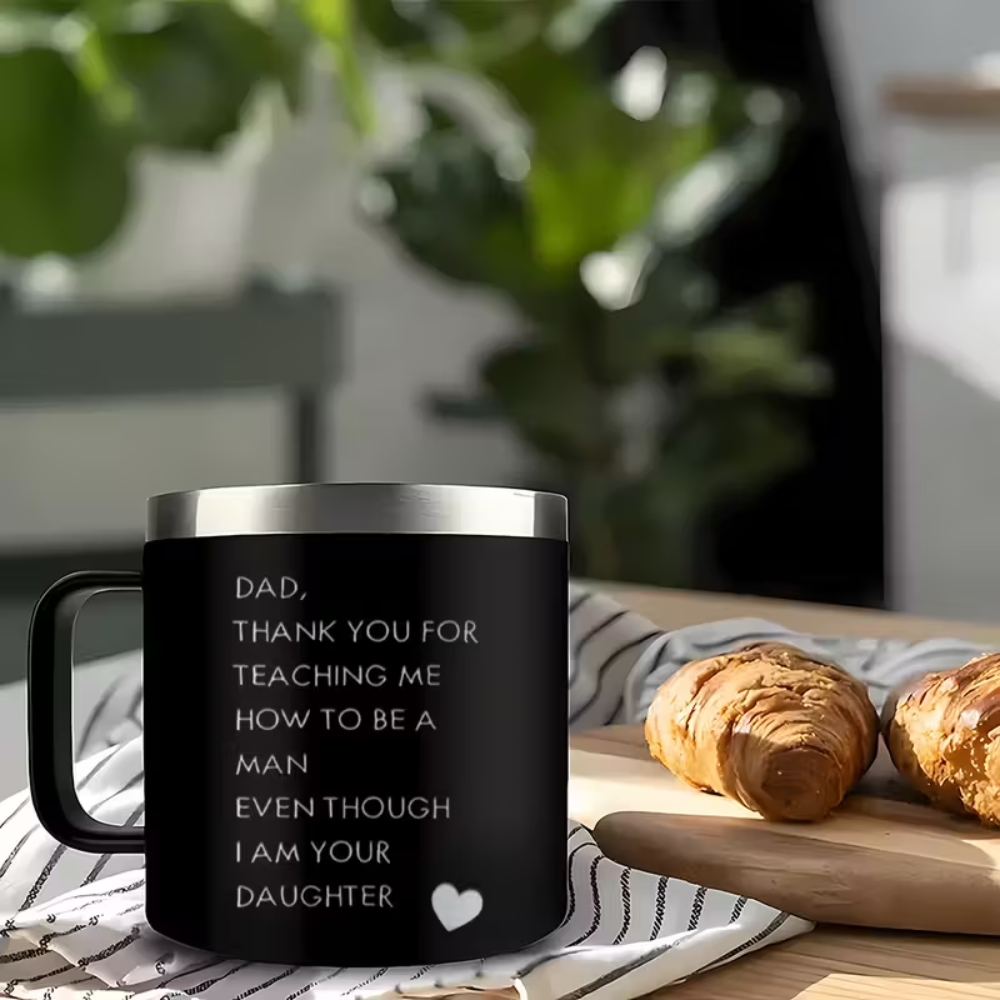 14 oz Stainless Steel Dad Coffee Mug