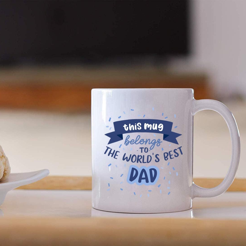 11 oz Ceramic World Best Dad Coffee Mug Funny Gift Drinkware