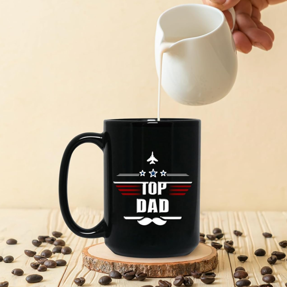 15 oz Ceramic Top Dad Coffee Mug Novelty Drinkware