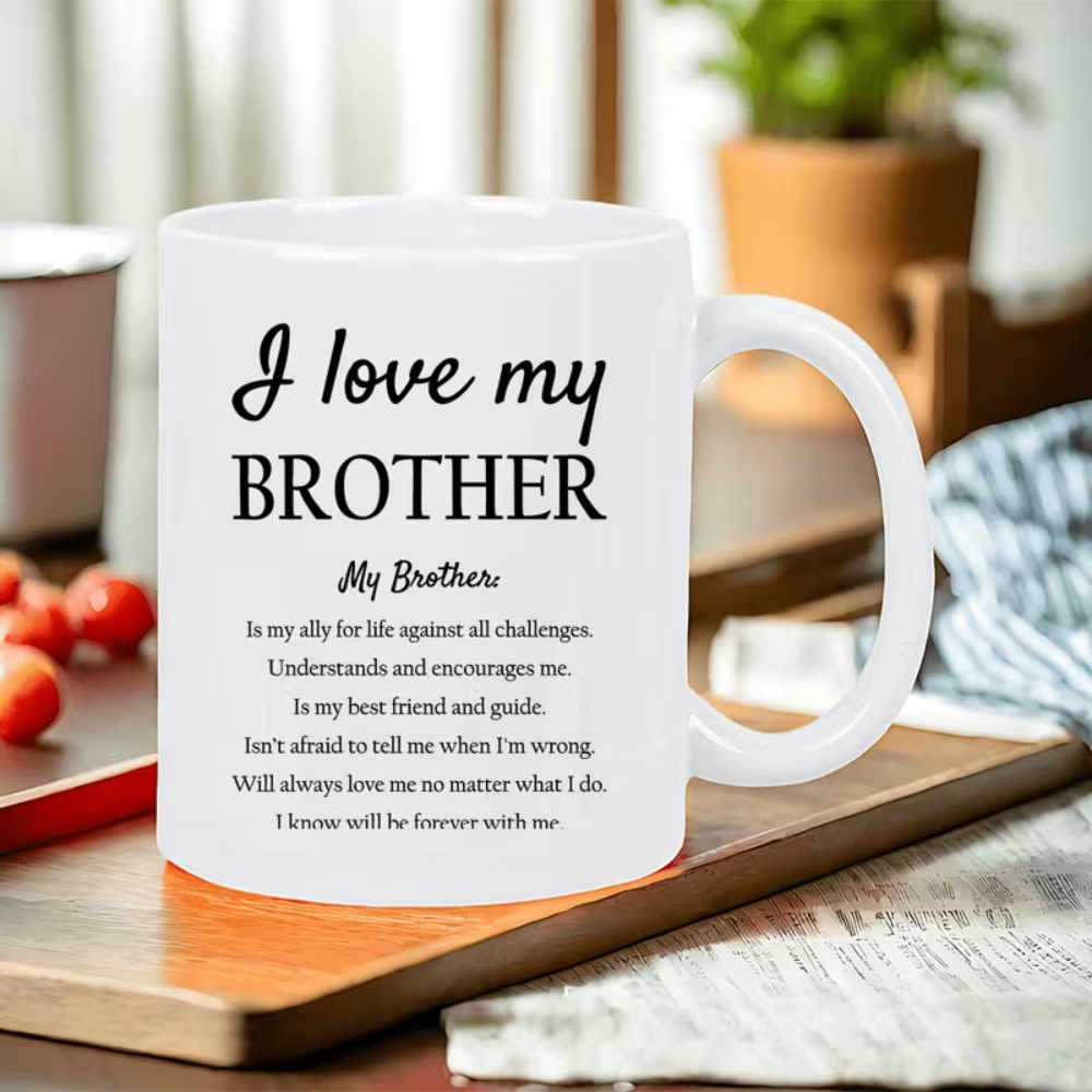 1pc 11oz Ceramic Coffee Mug for Brother