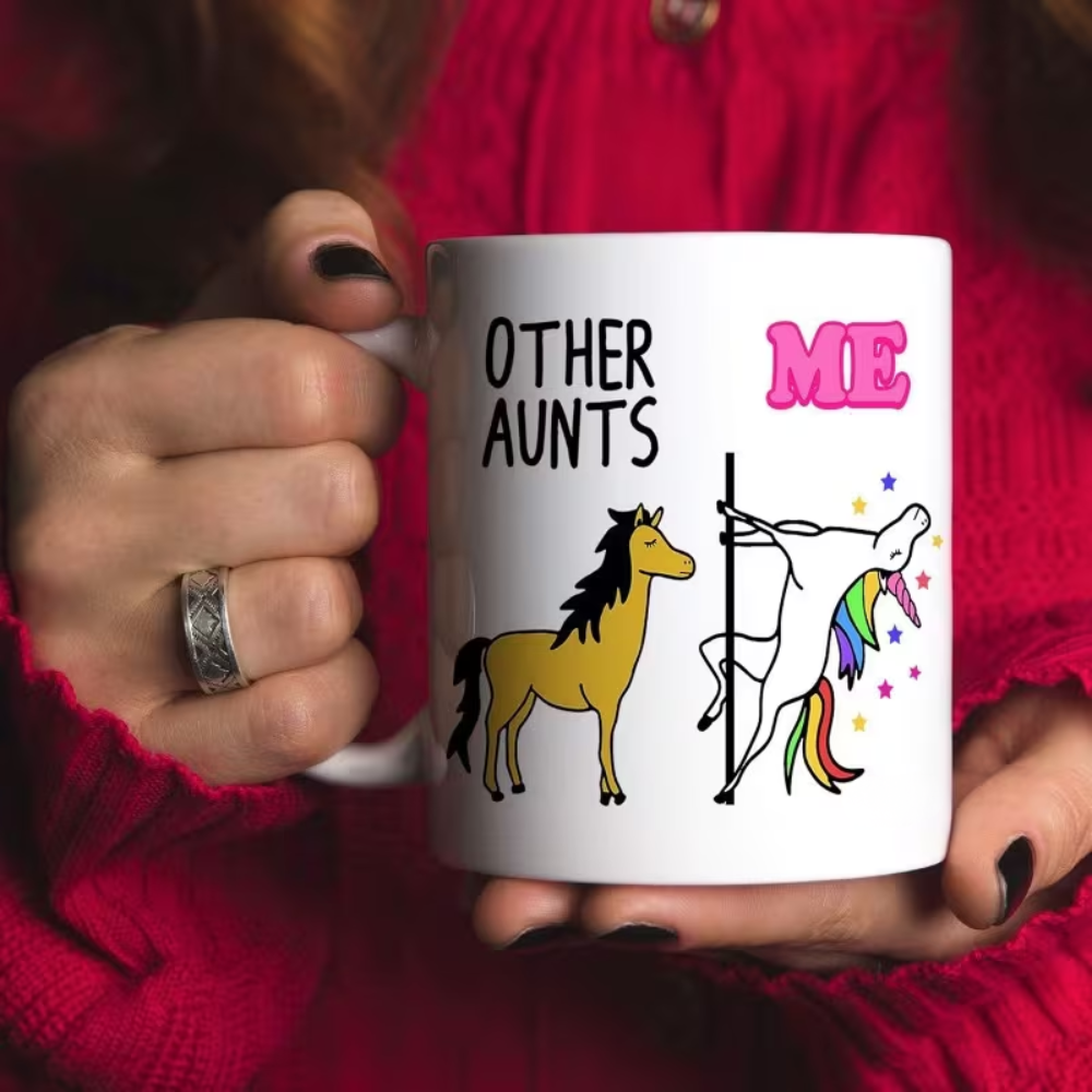 11 oz Ceramic Unicorn Other Aunts Coffee Mug Gift Drinkware 1pc