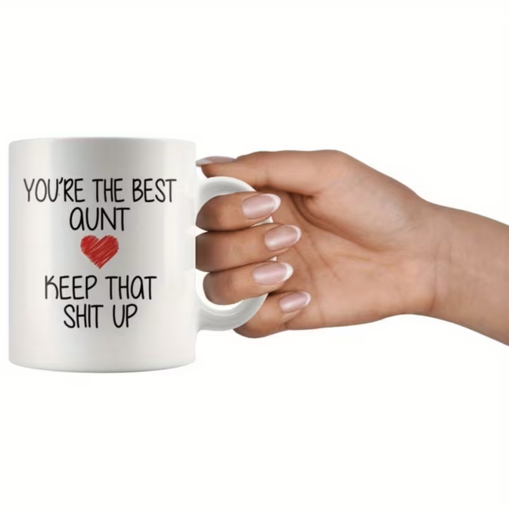 11 oz Ceramic Best Aunt Coffee Mug Multipurpose Drinkware