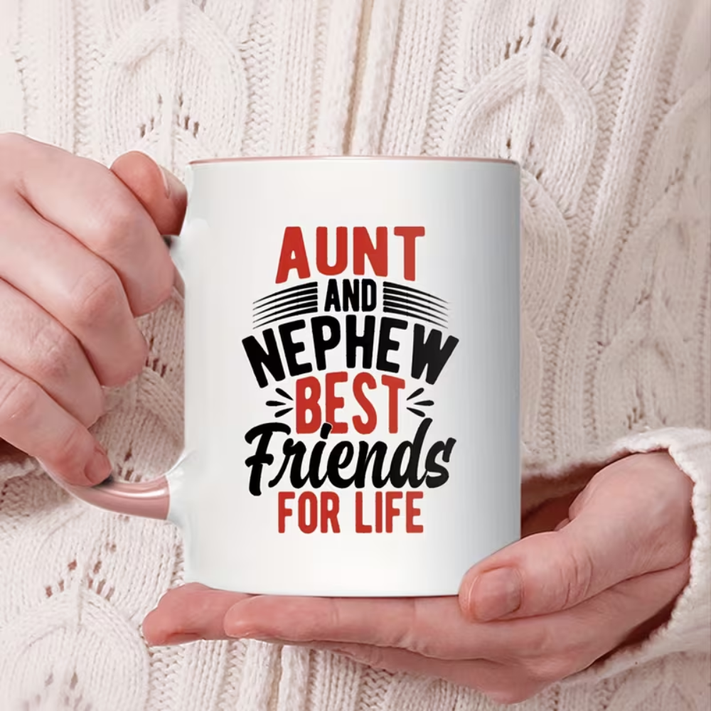 11 oz Ceramic Aunt and Nephew Best Friends Coffee Mug Novelty Drinkware