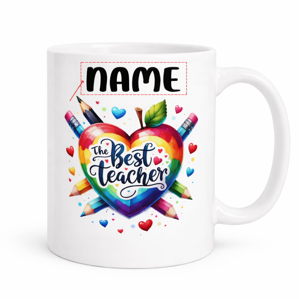 Customizable Teacher Mug, Personalized Name/Message,