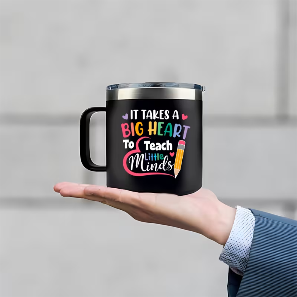 1pc Stainless Steel Insulated Travel Mug 14oz, 