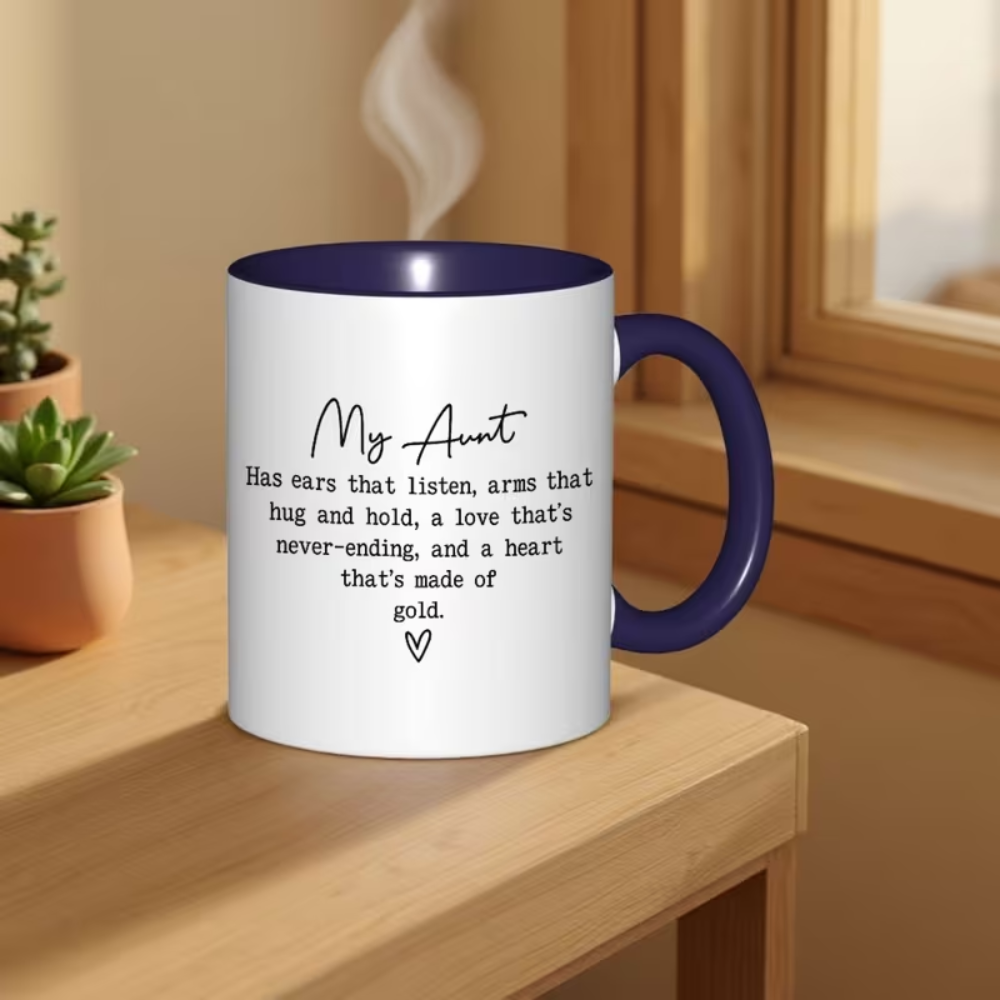 11 oz Ceramic Cherished Auntie Coffee Mug Sentimental Drinkware