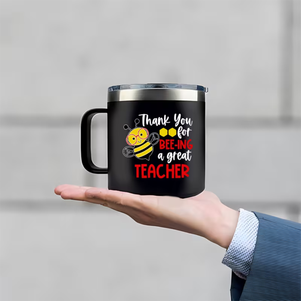 pc Stainless Steel Insulated Travel Mug, 14oz Double-Wall Vacuum Thermal Cup