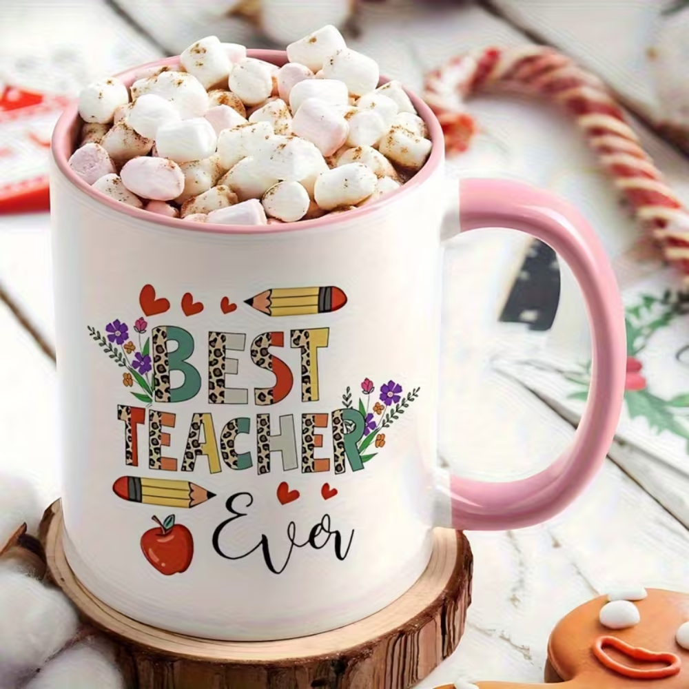 1pc, 11oz Teacher Gifts, Best Teacher Ever Coffee Mug