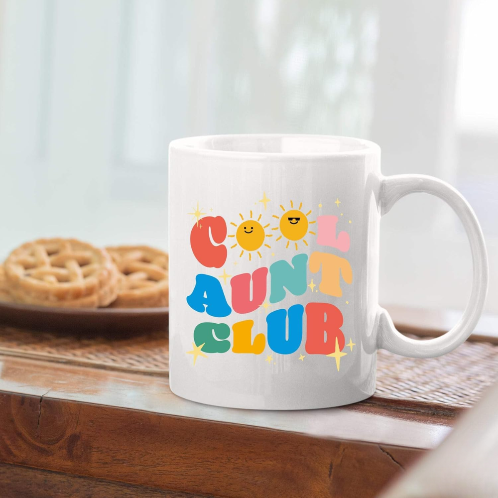 11 oz Ceramic Cool Aunt Club Coffee Mug Aunt Drinkware