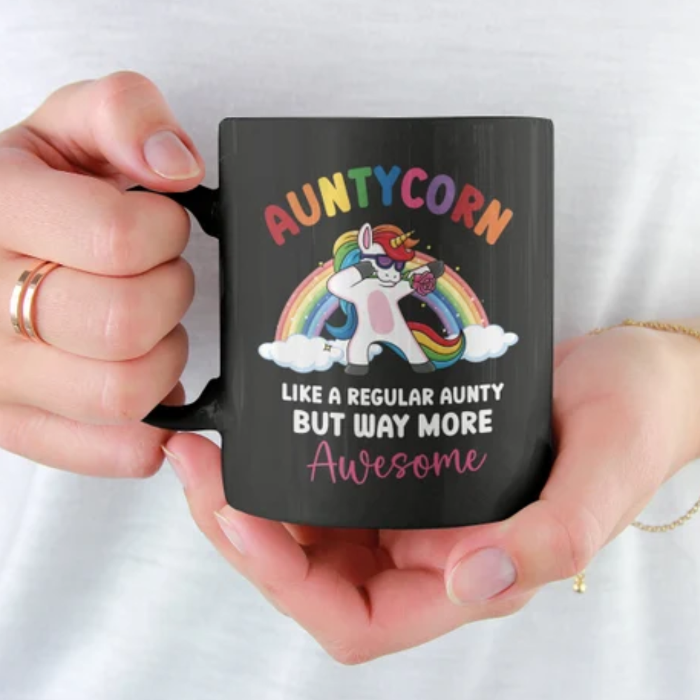 Aunt Gift, Auntycorn Mug, Aunticorn Gift, Best Aunt Mug, New Aunt Gift, Like a Regular Aunt but way Cooler, Gift for Aunt, Cute Aunt Cup
