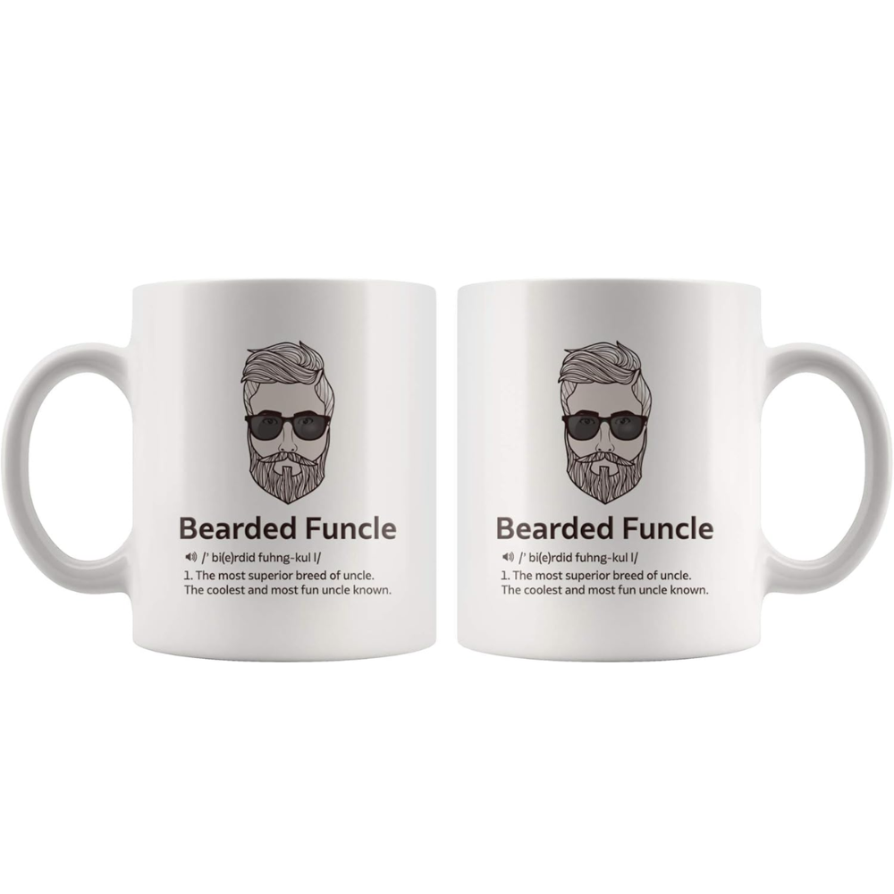 15 oz Ceramic Bearded Funcle Definition Coffee Mug Funny Drinkware