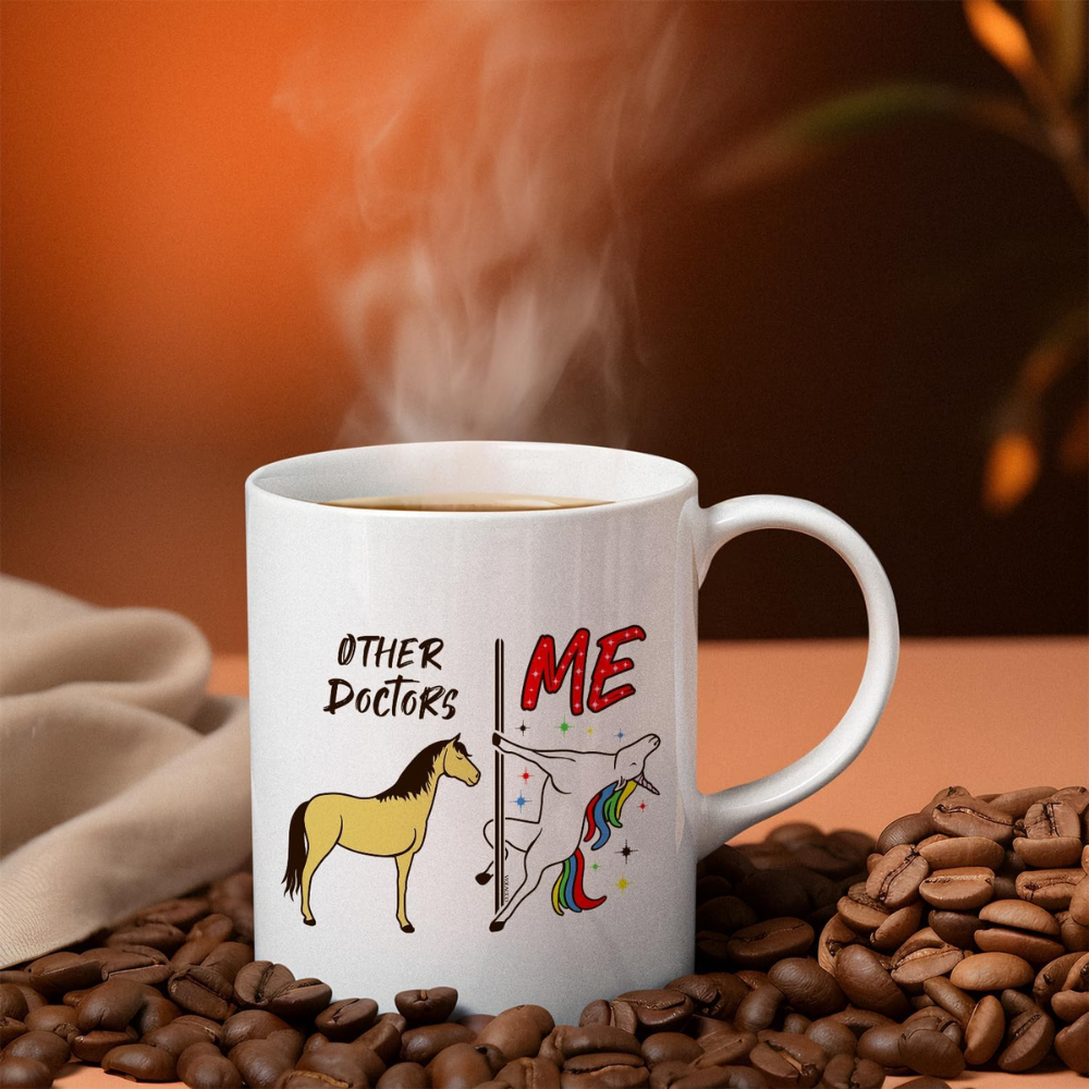 Ceramic Funny Doctor Unicorn Coffee Mug Novelty Drinkware