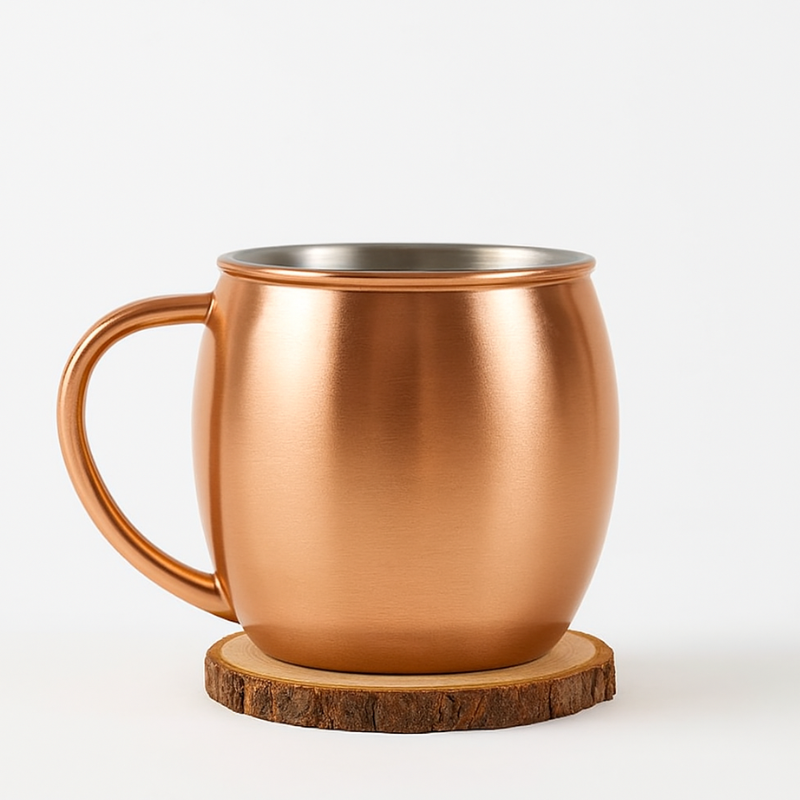 Stainless Steel Mule Mug With Copper Finish For Cold Beverages-Mineral Mug