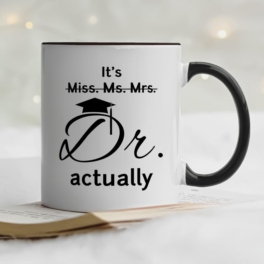 11 oz Ceramic Its Miss Ms Mrs Dr Actually Coffee Mug Graduation Drinkware