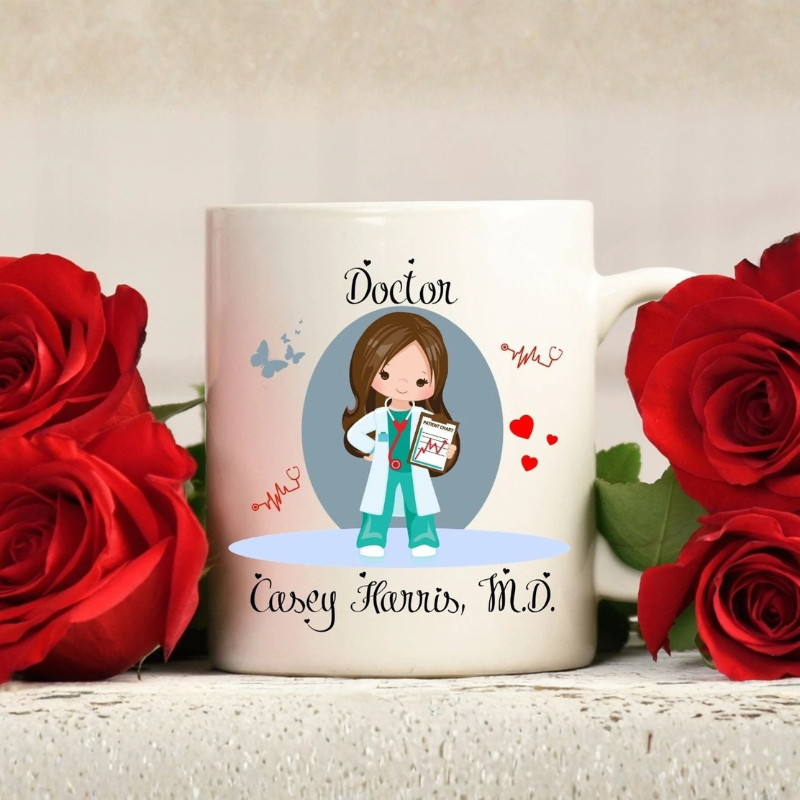 Female Doctor Coffee Mug Personalized-Personalized Doctor Gift-Medical School