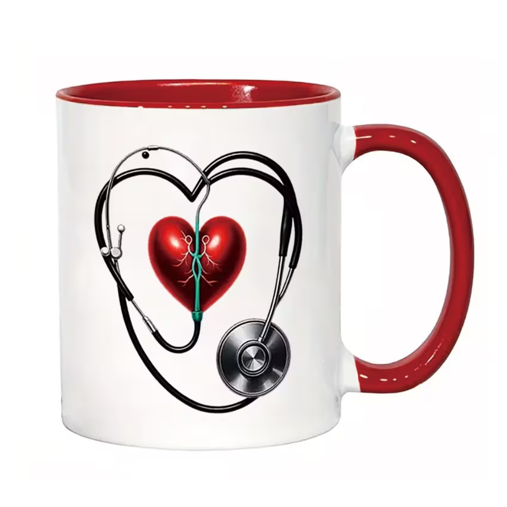 [Copy]Ceramic Medical Theme Coffee Mug Doctor Nurse Pattern Drinkware