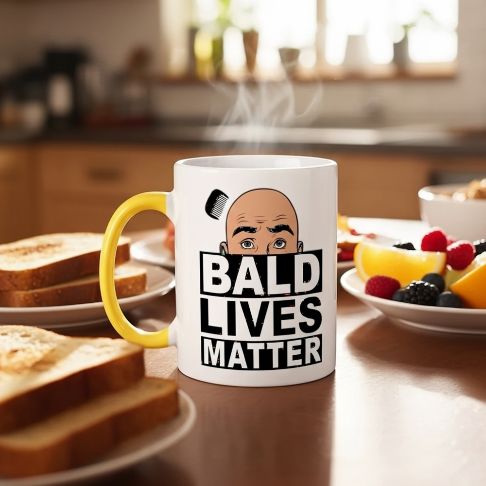 1 Piece Of Bald Lives Matter Funny Coffee Mug