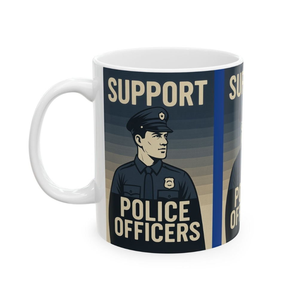 Police Officers Ceramic Mug, Law Enforcement Appreciation, Police Supporter