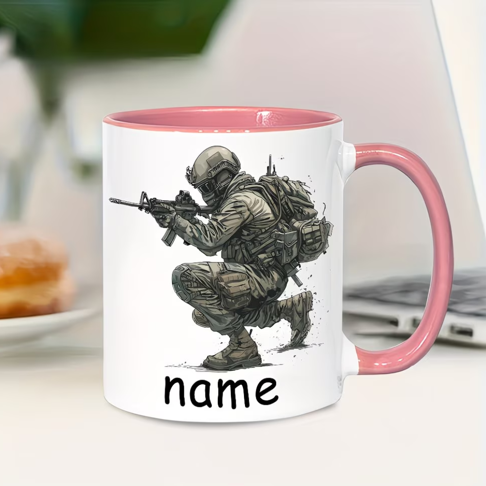 A Personalized 11-Ounce 'Special Forces Pattern' Coffee Mug