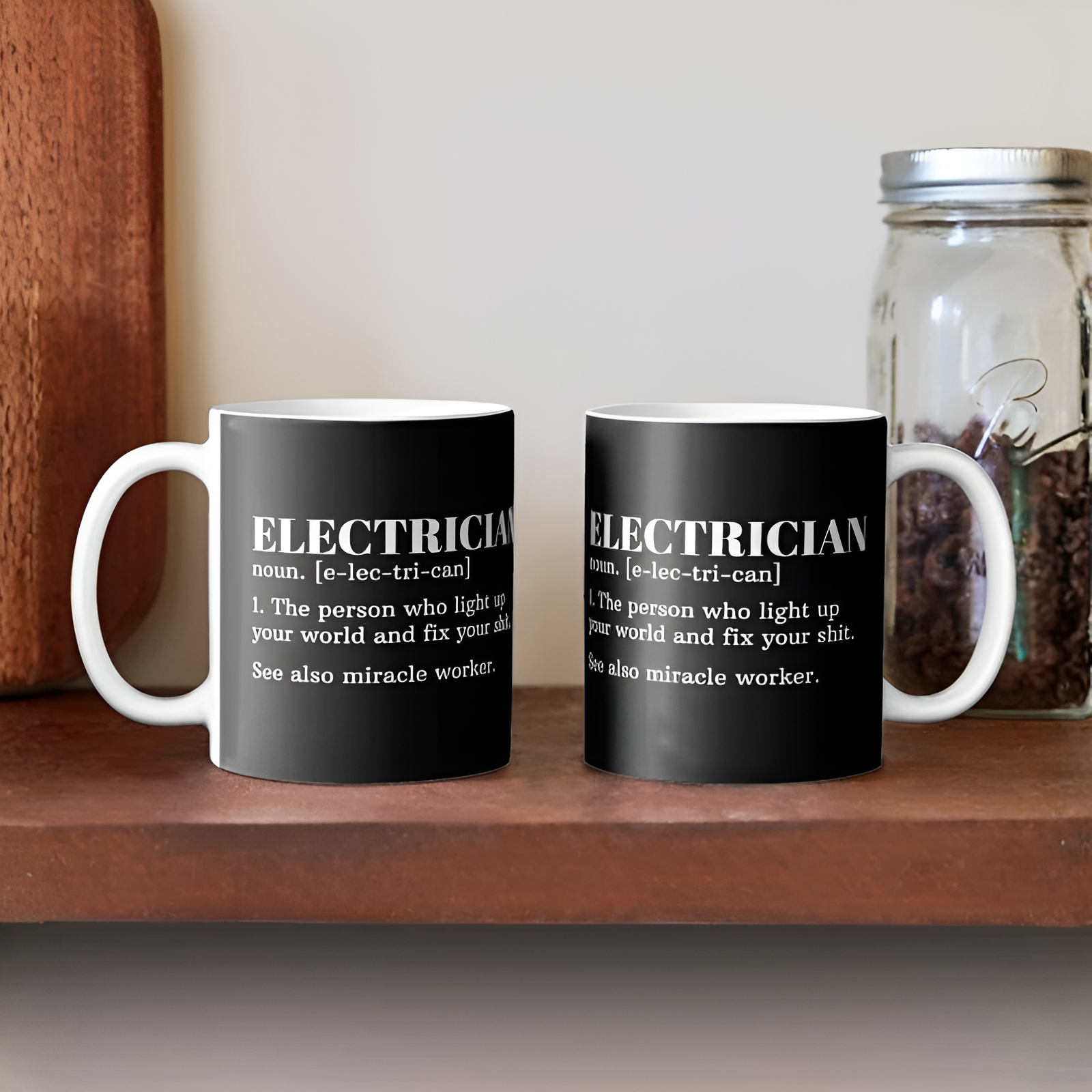 Electrician Definition Printed Ceramic Coffee Mug