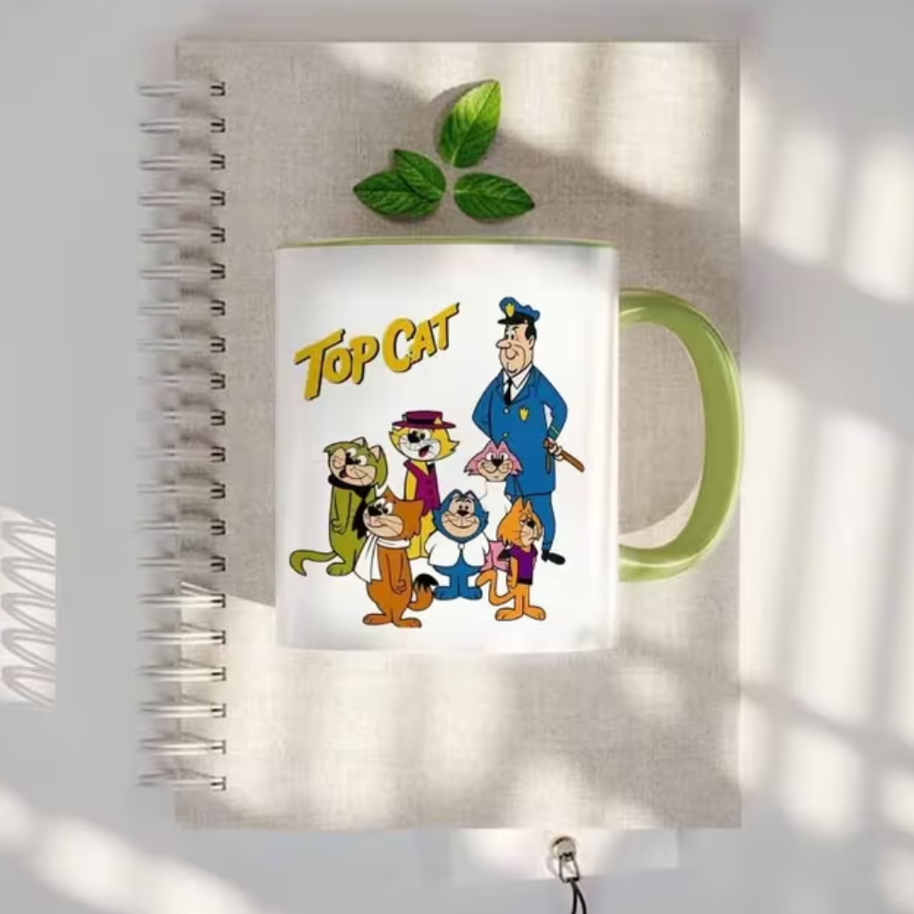 11oz Ceramic Cartoon Cat Police Officer Coffee Mug