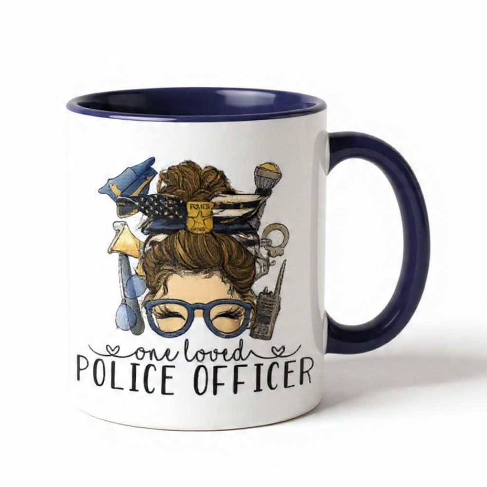11oz Ceramic Police Officer Print Coffee Mug
