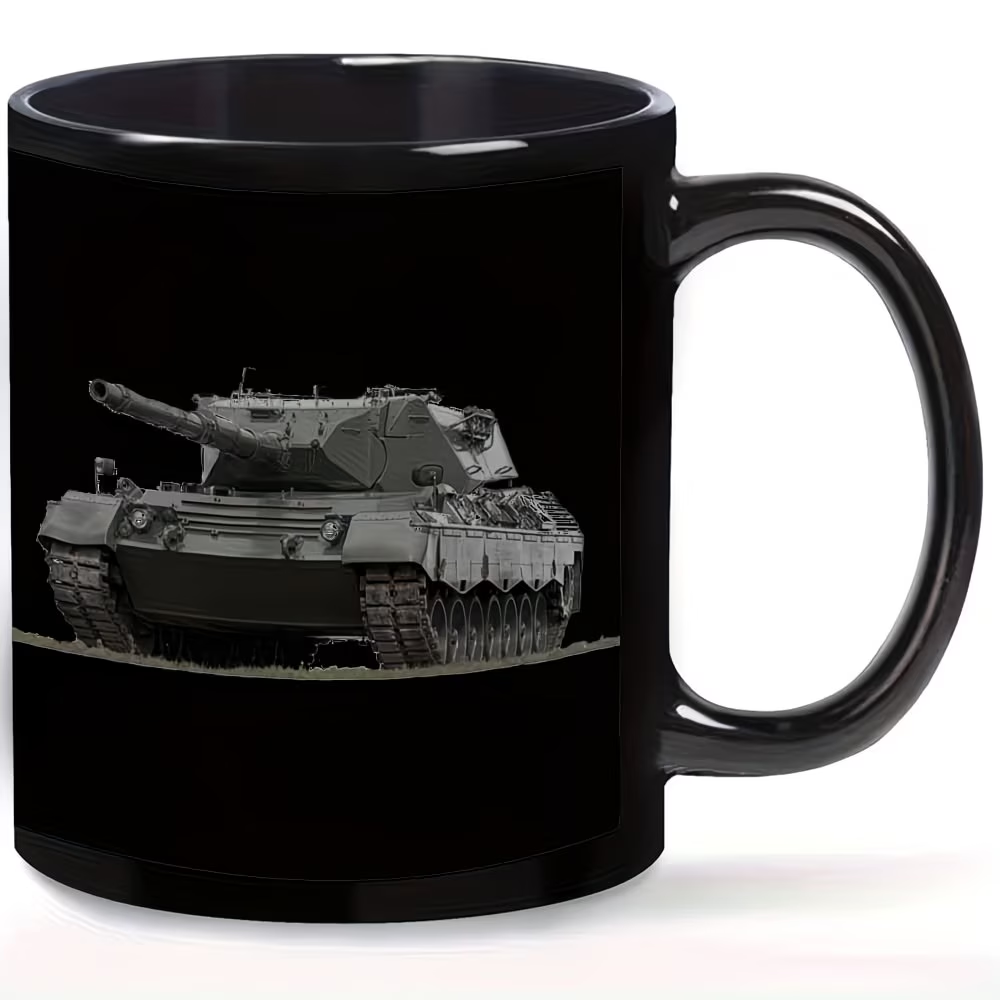 1pc 11oz Military Tank Theme Ceramic Cup for Bases Fan Clubs Model Exhibits Armed Forces Day Victory Day Defense Day Veterans Day Military Open House
