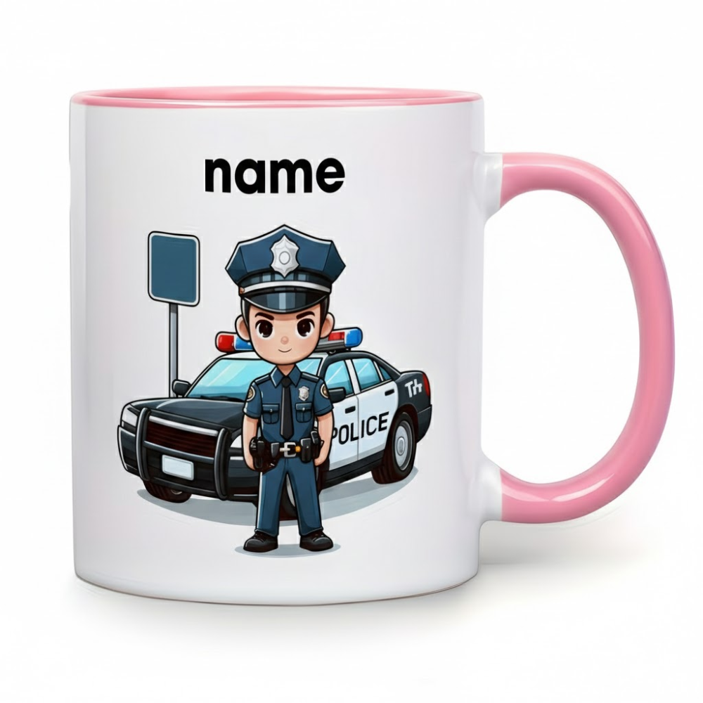 11oz Personalized Police Theme Ceramic Coffee Mug