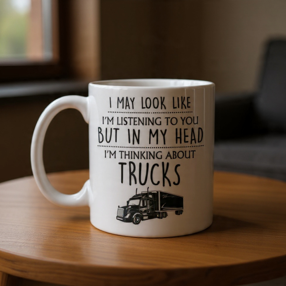 11oz Ceramic Truck Driver Coffee Mug