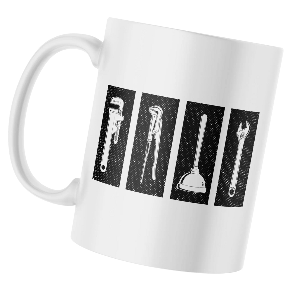 Plumber Tools Mug Men - Ceramic - Dishwasher proof