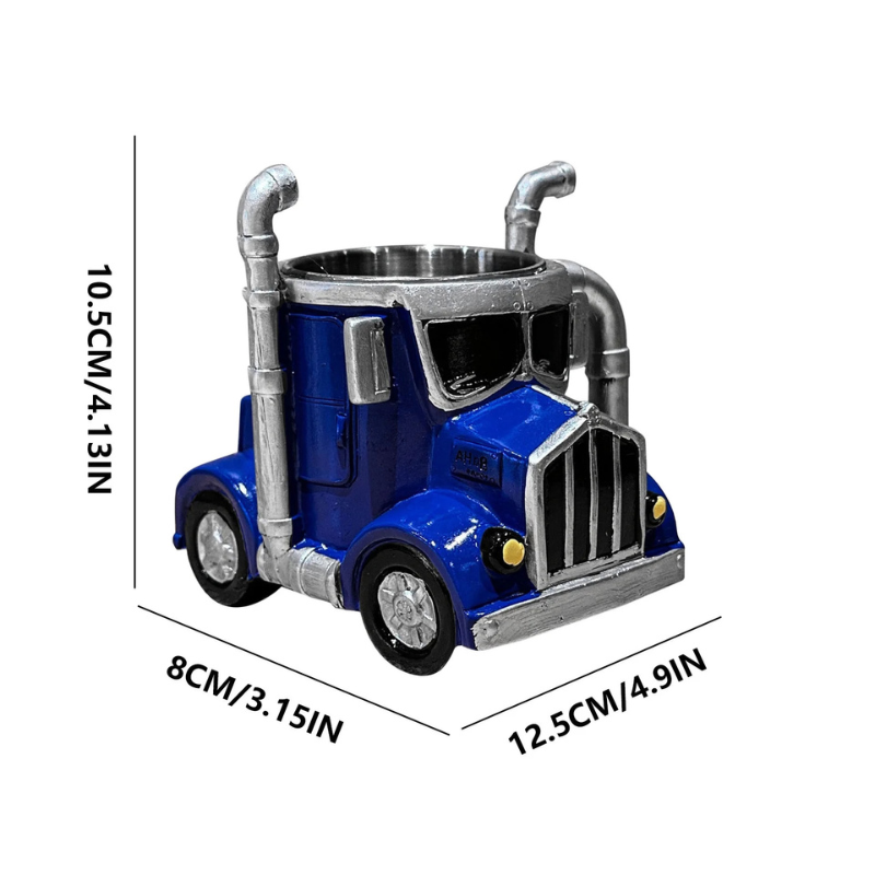 Steadline Handcrafted Semi Truck Shaped Ceramic Coffee Mug 350ml Capacity