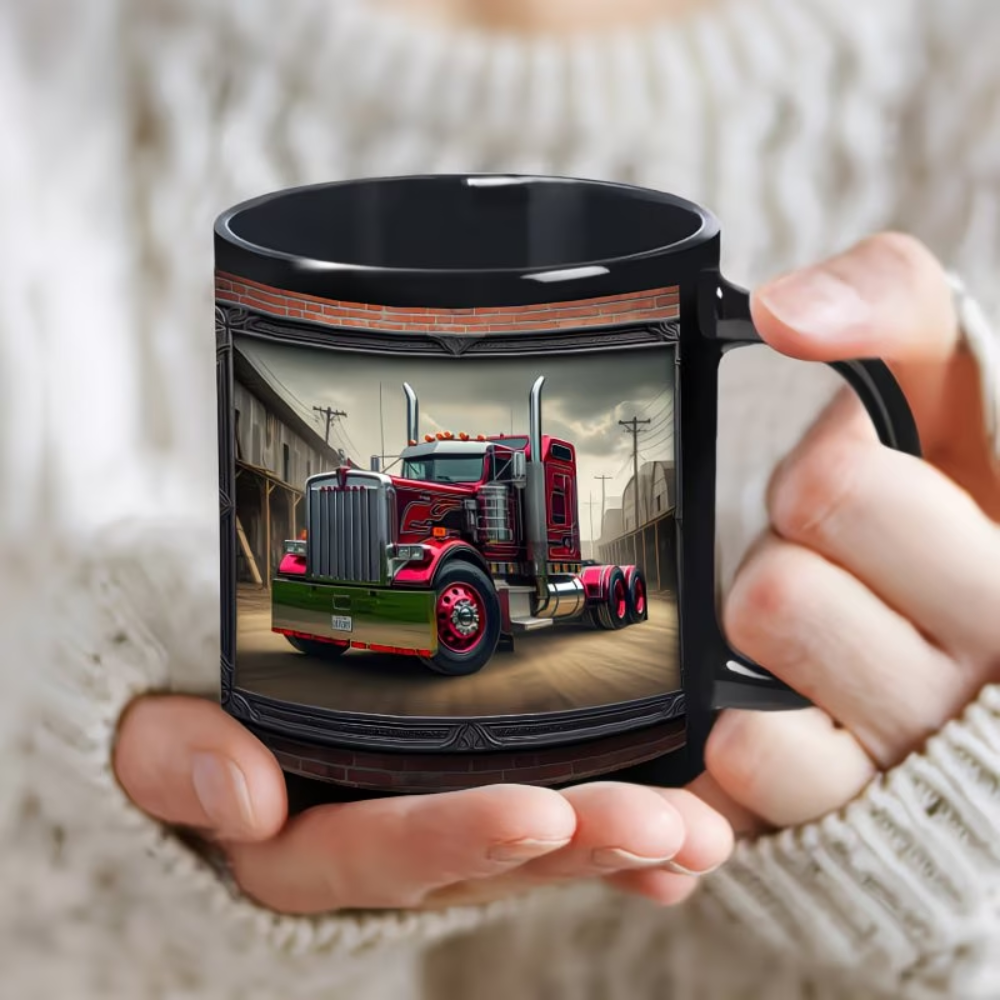 11oz Ceramic Semi Truck Coffee Mug