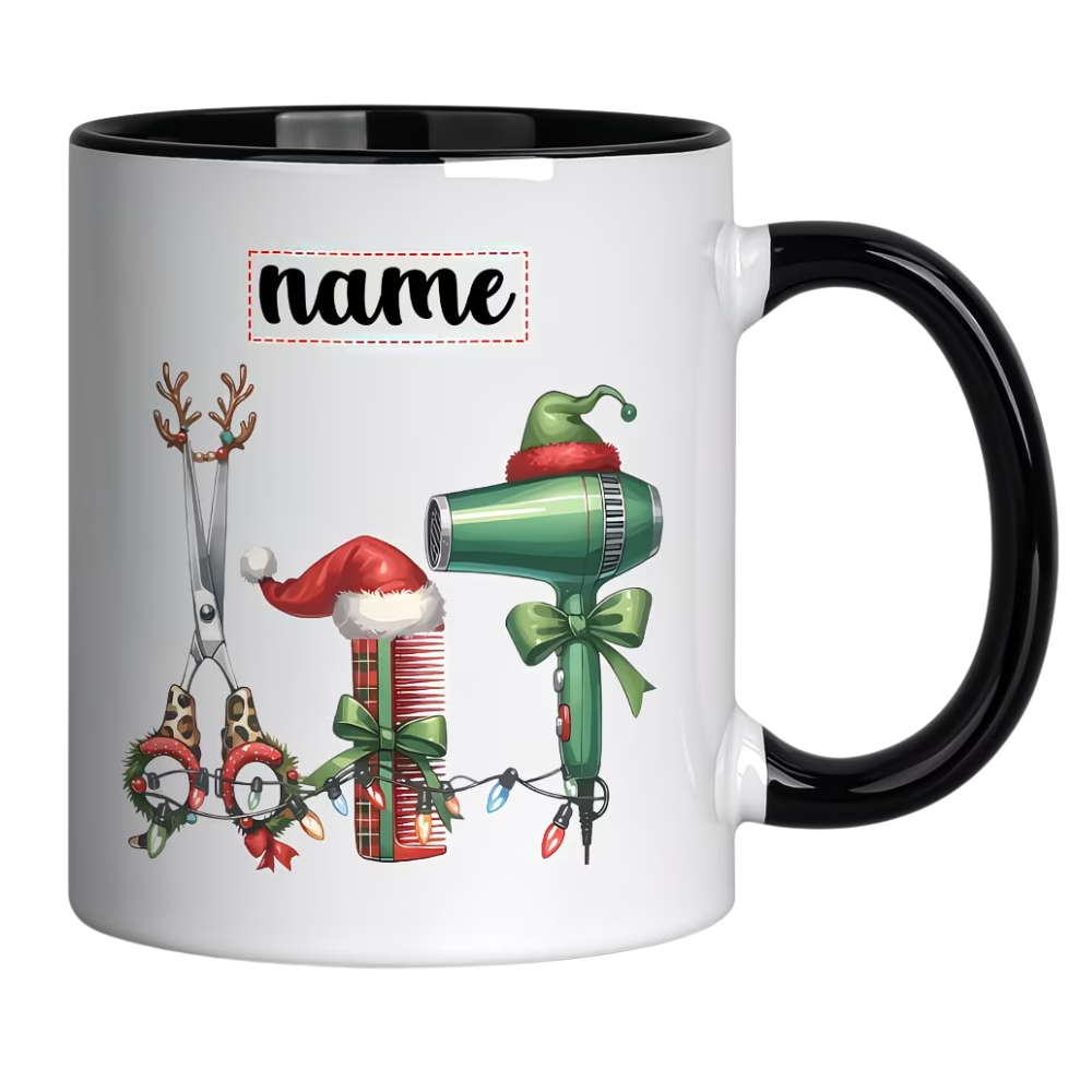 One Piece, 11-Ounce Custom Name Ceramic Mug Designed for Hairdressing, a Personalized Gift