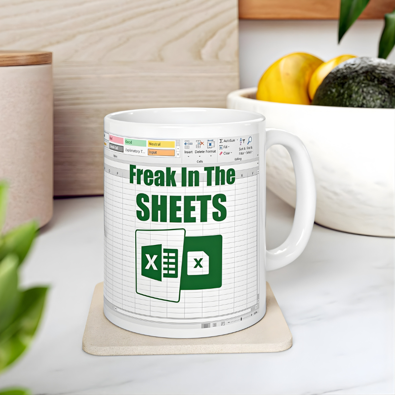 Spreadsheet Accountant Coffee Mug Funny CPA CFO Accounting Appreciation Gift for Coworkers