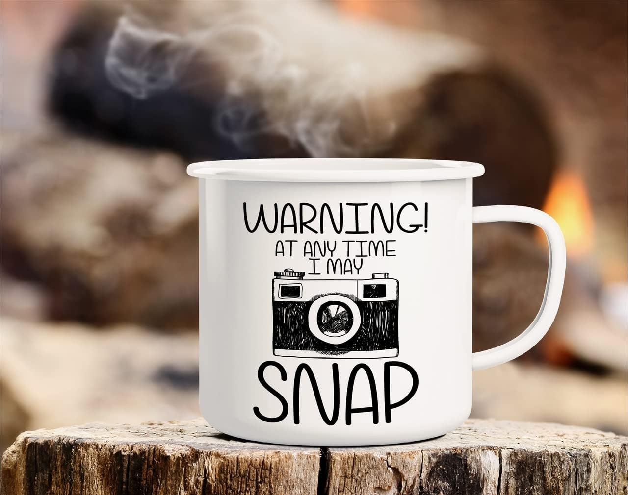 Photographer Humor Warning I May Snap Camping Coffee Mug