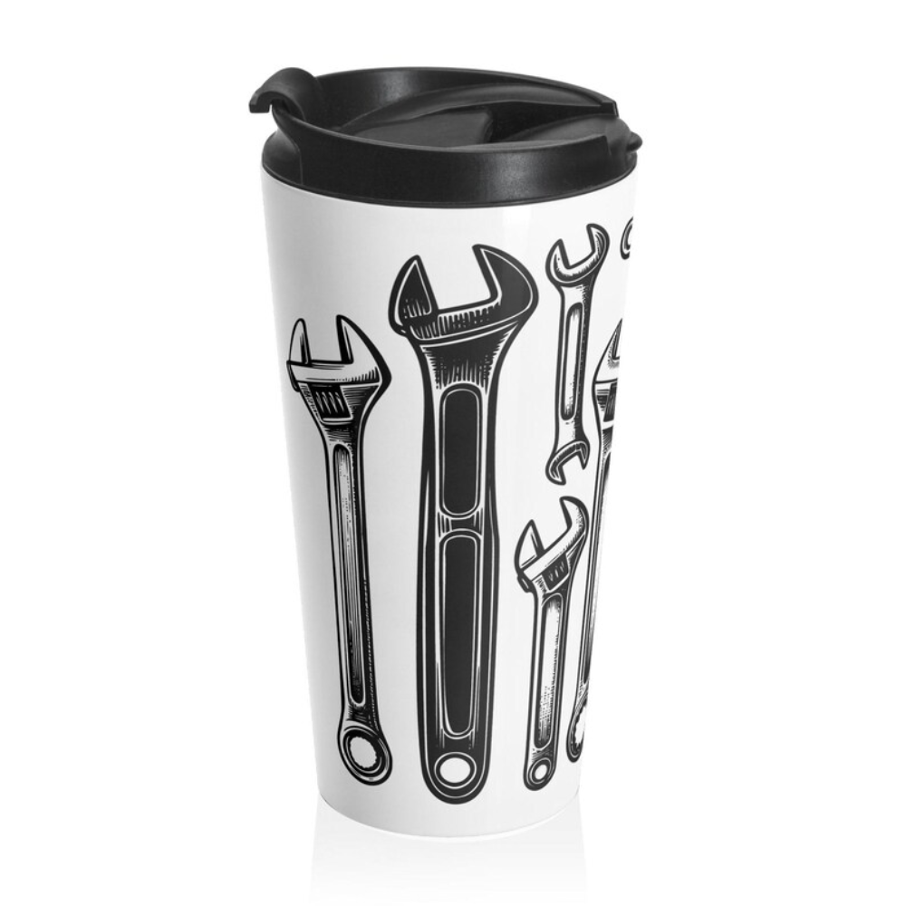 Mechanic Tools Travel Mug, 15oz Stainless Steel Tumbler