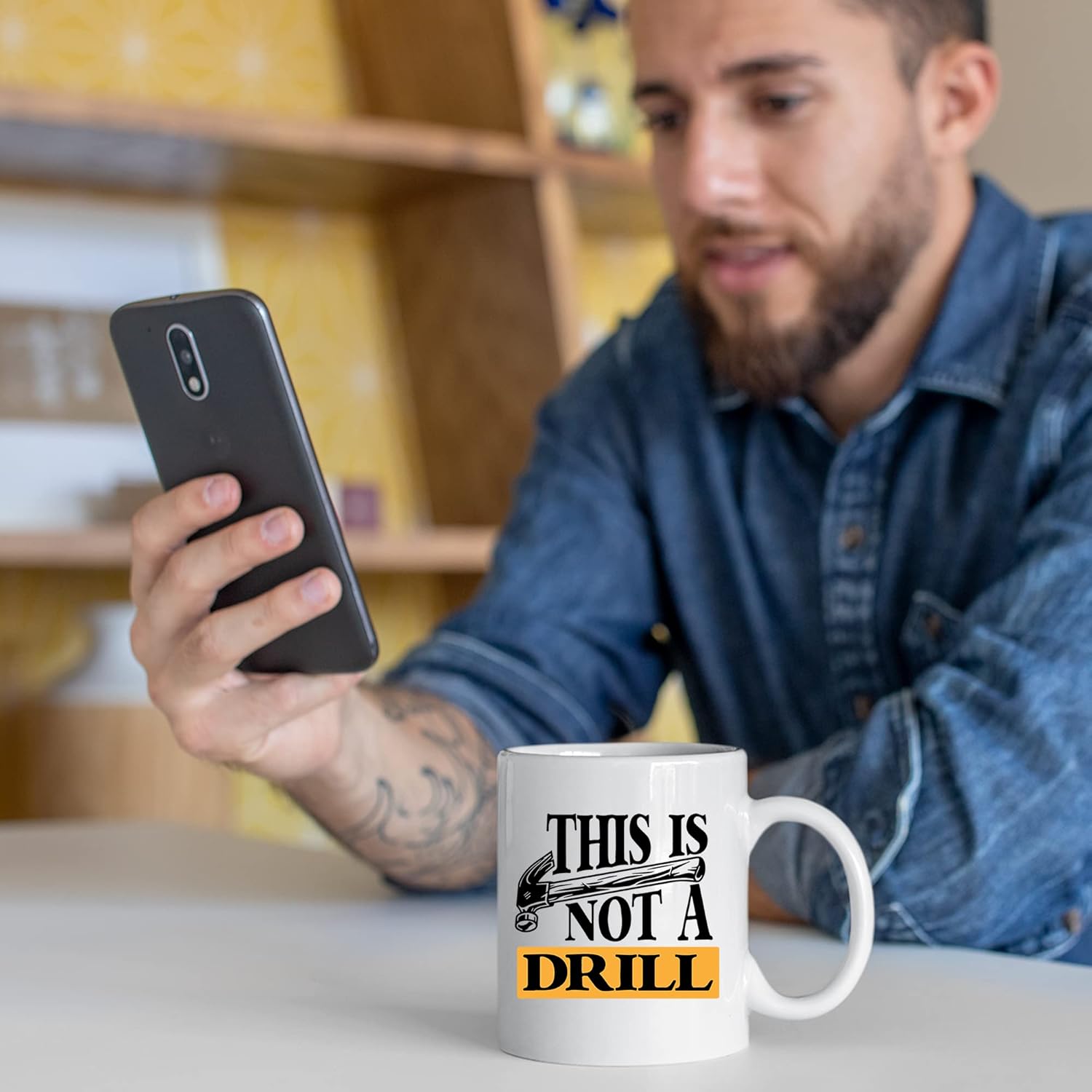 Mechanic Carpenter Humor Coffee Mug This Is Not A Drill Gift