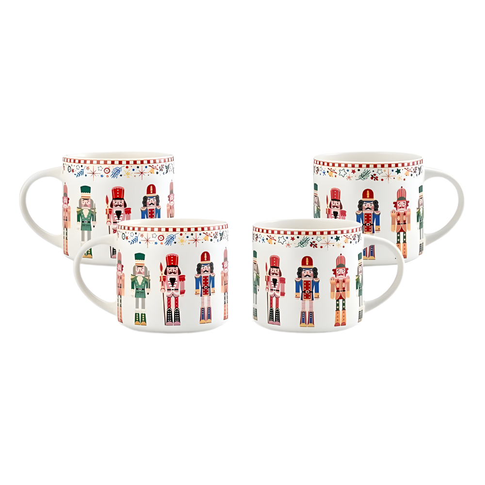 Sets of 4 Christmas Merry Ceramic Mug 