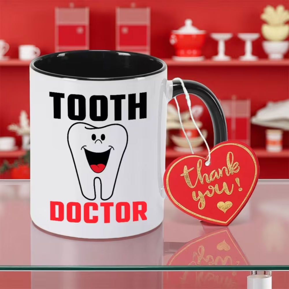 1pc Mystery Doctor Funny Tooth Logo Ceramic Mug 