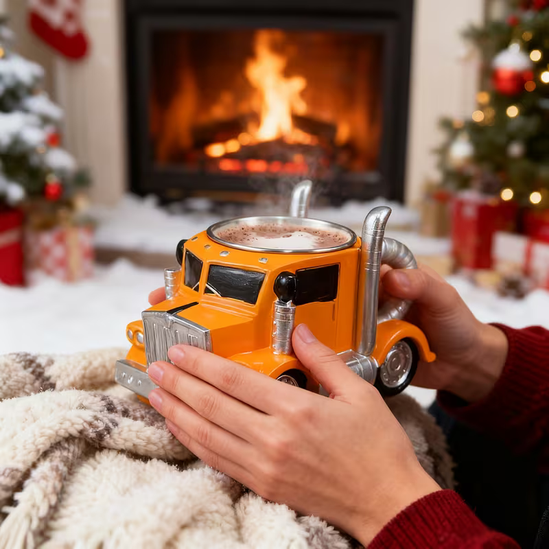 Mugs Coffee Cups Handcrafted Truck Shaped Coffee Cup Reusable ABS Plastic