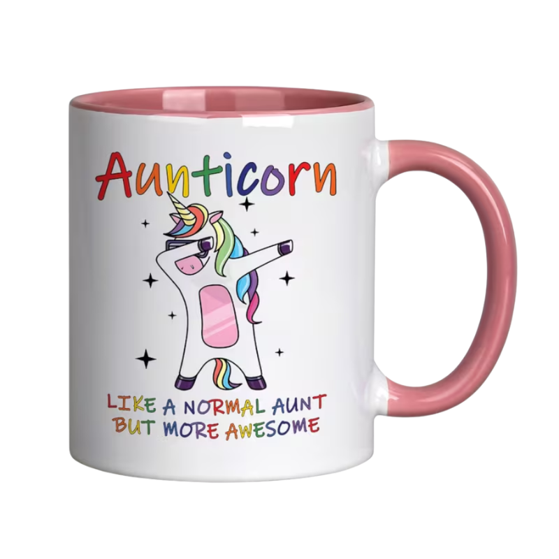 Aunticorn Unicorn Quote Print 11oz Coffee Ceramic Mug