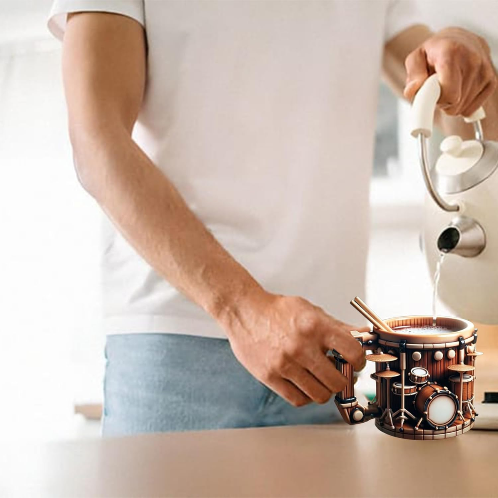 Drum Set Themed Printed Musician 11 Oz Coffee Mug