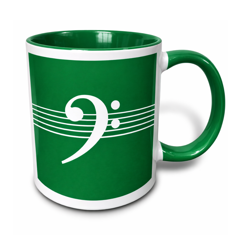 Bass Clef F Clef Themed Printed 11 Oz Mugicians Coffee Mug