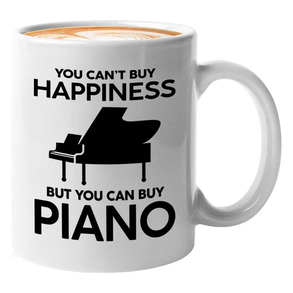 88 Keys Piano Player Themed Musician Coffee Mug
